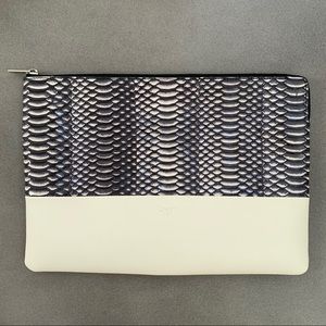 Celine Bi-Tone Snakeskin Pouch/Clutch
